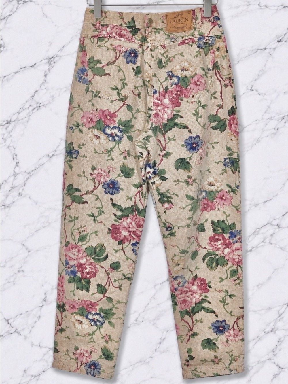 Vivaldi 80s Floral High Rise Jeans Women’s Size 4 Made in USA - Picture 4 of 7